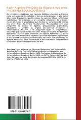 Early Algebra Prelúdio da Álgebra nos anos iniciais da Educação Básica Early Algebra Prelúdio da Álgebra nos anos iniciais da Educação Básica