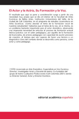 El Actor y la Actriz, Su Formación y la Voz.