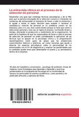 La entrevista clínica en el proceso de la selección de personal La entrevista clínica en el proceso de la selección de personal