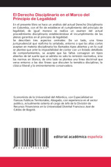 El Derecho Disciplinario en el Marco del Principio de Legalidad El Derecho Disciplinario en el Marco del Principio de Legalidad