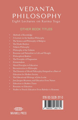 VEDANTA PHILOSOPHY Eight Lectures on Karma Yoga