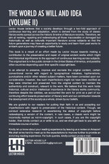 The World As Will And Idea (Volume II)