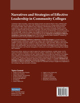 Narratives and Strategies of Effective Leadership in Community Colleges Narratives and Strategies of Effective Leadership in Community Colleges