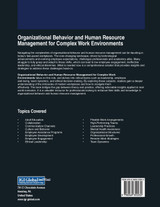 Organizational Behavior and Human Resource Management for Complex Work Environments