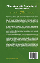 Plant Analysis Procedures Plant Analysis Procedures
