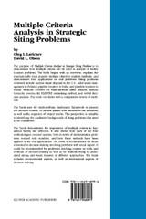 Multiple Criteria Analysis in Strategic Siting Problems