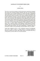 Rationality in Extensive Form Games