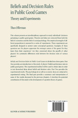 Beliefs and Decision Rules in Public Good Games