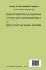 Unicity of Meromorphic Mappings Unicity of Meromorphic Mappings