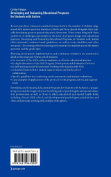 Developing and Evaluating Educational Programs for Students with Autism