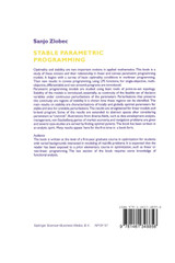 Stable Parametric Programming