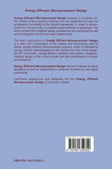 Energy Efficient Microprocessor Design