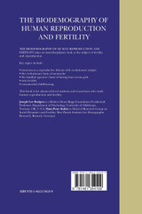 The Biodemography of Human Reproduction and Fertility The Biodemography of Human Reproduction and Fertility