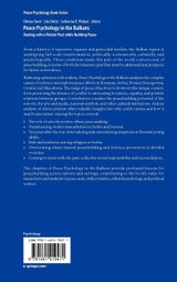 Peace Psychology in the Balkans Peace Psychology in the Balkans