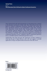 Three Dimensional Solar Cells Based on Optical Confinement Geometries