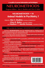 Animal Models in Psychiatry, I