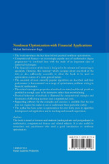 Nonlinear Optimization with Financial Applications