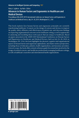 Advances in Human Factors and Ergonomics in Healthcare and Medical Devices