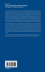 Vapor Crystal Growth and Characterization