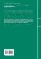 Einführung in die mathematische Behandlung der Naturwissenschaften I Einführung in die mathematische Behandlung der Naturwissenschaften I