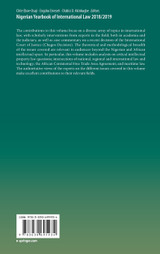 Nigerian Yearbook of International Law 2018/2019