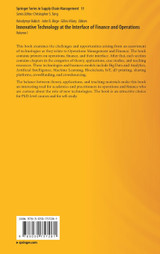 Innovative Technology at the Interface of Finance and Operations