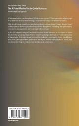 The A Priori Method in the Social Sciences