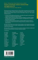 Seminar on Stochastic Analysis, Random Fields and Applications VII