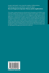 Recent Progress in Operator Theory and Its Applications