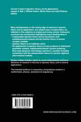 Current Trends in Operator Theory and its Applications Current Trends in Operator Theory and its Applications
