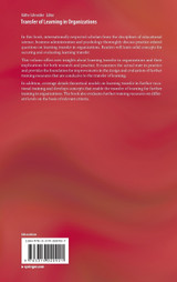 Transfer of Learning in Organizations