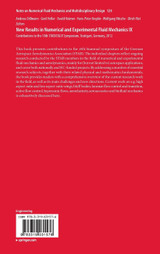 New Results in Numerical and Experimental Fluid Mechanics IX