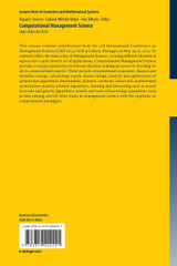 Computational Management Science