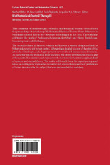 Mathematical Control Theory II