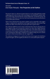 Early Analytic Philosophy - New Perspectives on the Tradition Early Analytic Philosophy - New Perspectives on the Tradition