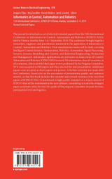 Informatics in Control, Automation and Robotics