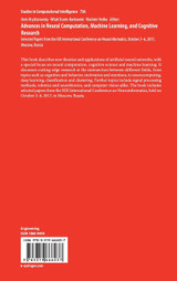 Advances in Neural Computation, Machine Learning, and Cognitive Research