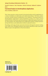Functional Analysis in Interdisciplinary Applications