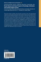 Recent Advances and Future Prospects in Knowledge, Information and Creativity Support Systems