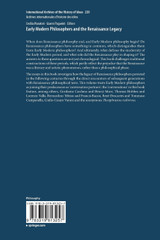 Early Modern Philosophers and the Renaissance Legacy Early Modern Philosophers and the Renaissance Legacy