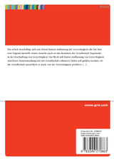 David Hume und sein Verständnis von der Gerechtigkeit David Hume und sein Verständnis von der Gerechtigkeit