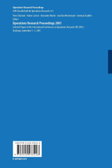 Operations Research Proceedings 2001 Operations Research Proceedings 2001