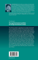 The Legal Environment and Risks for Foreign Investment in China The Legal Environment and Risks for Foreign Investment in China