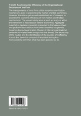 Economic Efficiency of the Organizational Decisions of the Firm