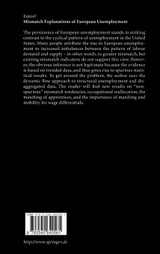 Mismatch Explanations of European Unemployment