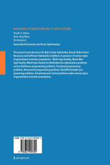 Generalized Convexity and Vector Optimization Generalized Convexity and Vector Optimization