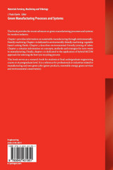 Green Manufacturing Processes and Systems Green Manufacturing Processes and Systems