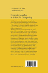 Computer Algebra in Scientific Computing Casc 99
