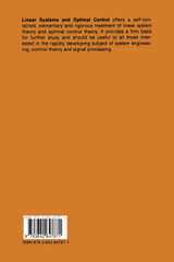 Linear Systems and Optimal Control