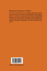 Metalinguistic Awareness in Children Metalinguistic Awareness in Children